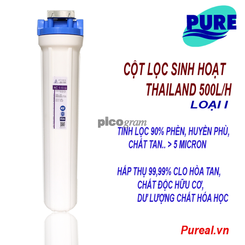 Cột lọc nước sinh hoạt 500l/h